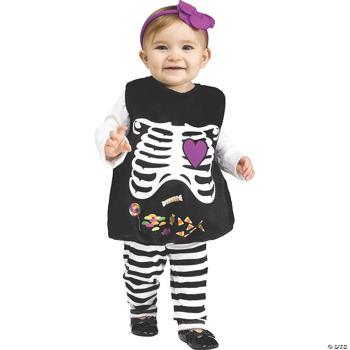 Baby Girl’s Skelly Belly Costume - Up To 24 Months