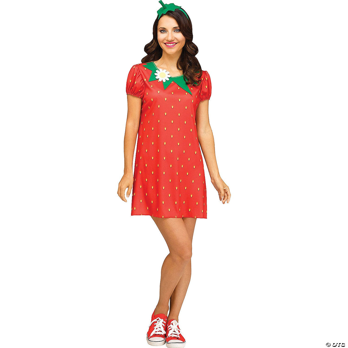 Adult Strawberry Costume – Cute Fruit Halloween Costume Party Dress Up Cosplay