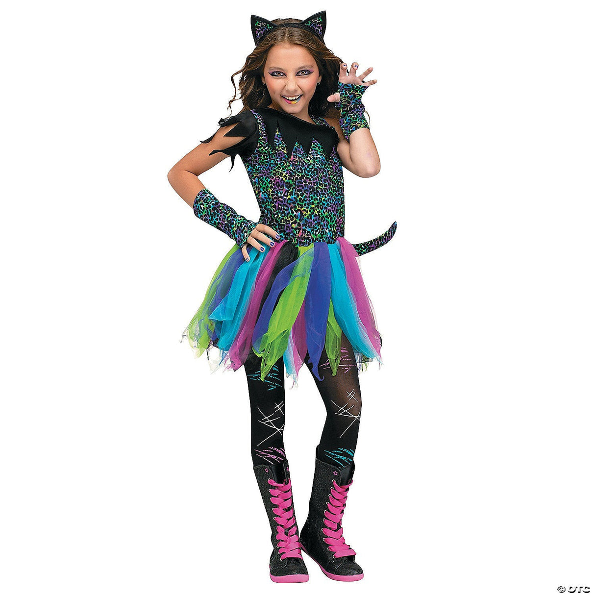 WILD CAT CHILD 8-10 - Kids Halloween Costume Cosplay & Party Outfit