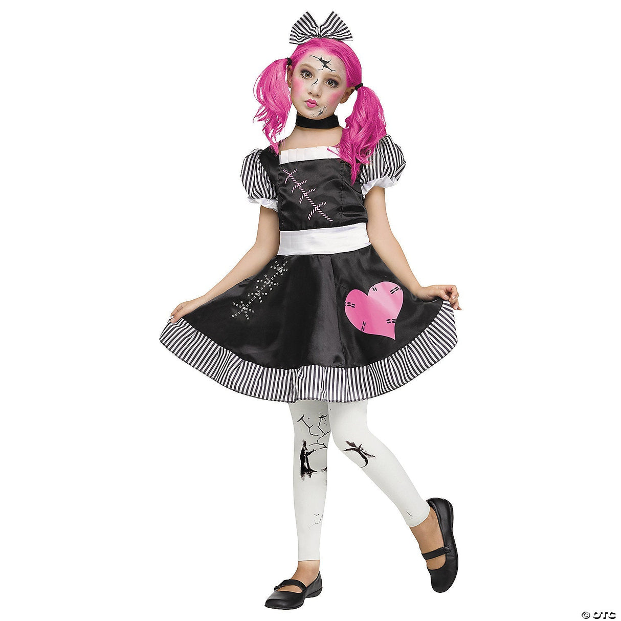 BROKEN DOLL CHILD 8-10 - Kids Halloween Costume Cosplay & Party Outfit