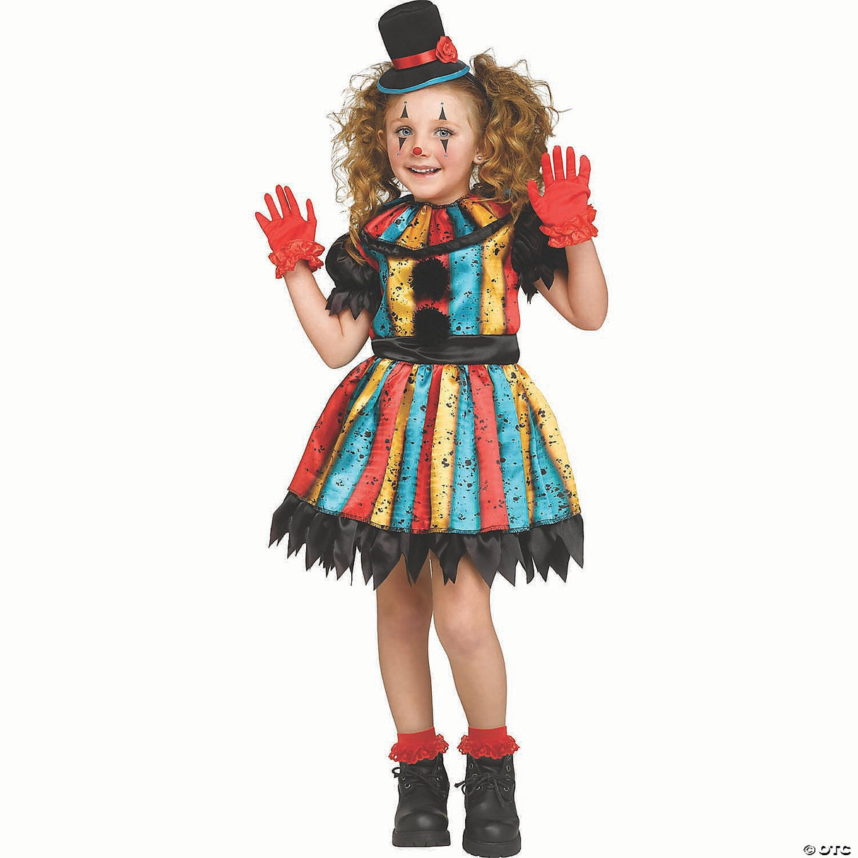 Chld Carny Clown 3t-4t - Halloween Costume Cosplay & Party Outfit For Kids