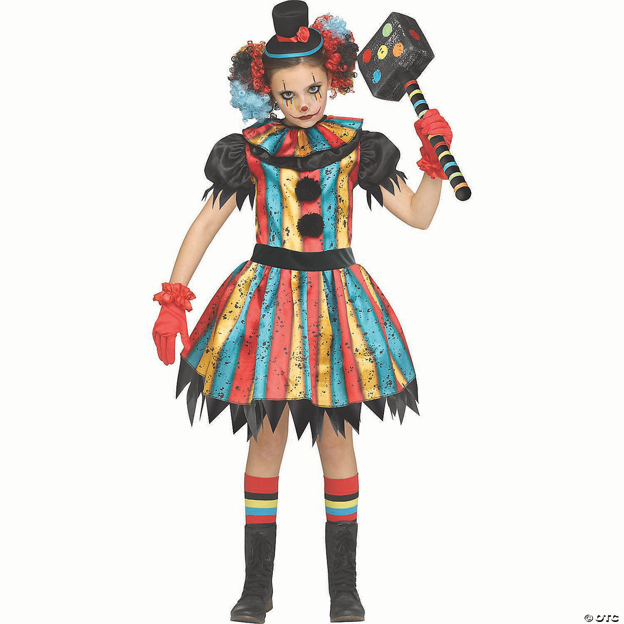 Chld Carny Clown Xl 14-16 - Halloween Costume Cosplay & Party Outfit For Kids