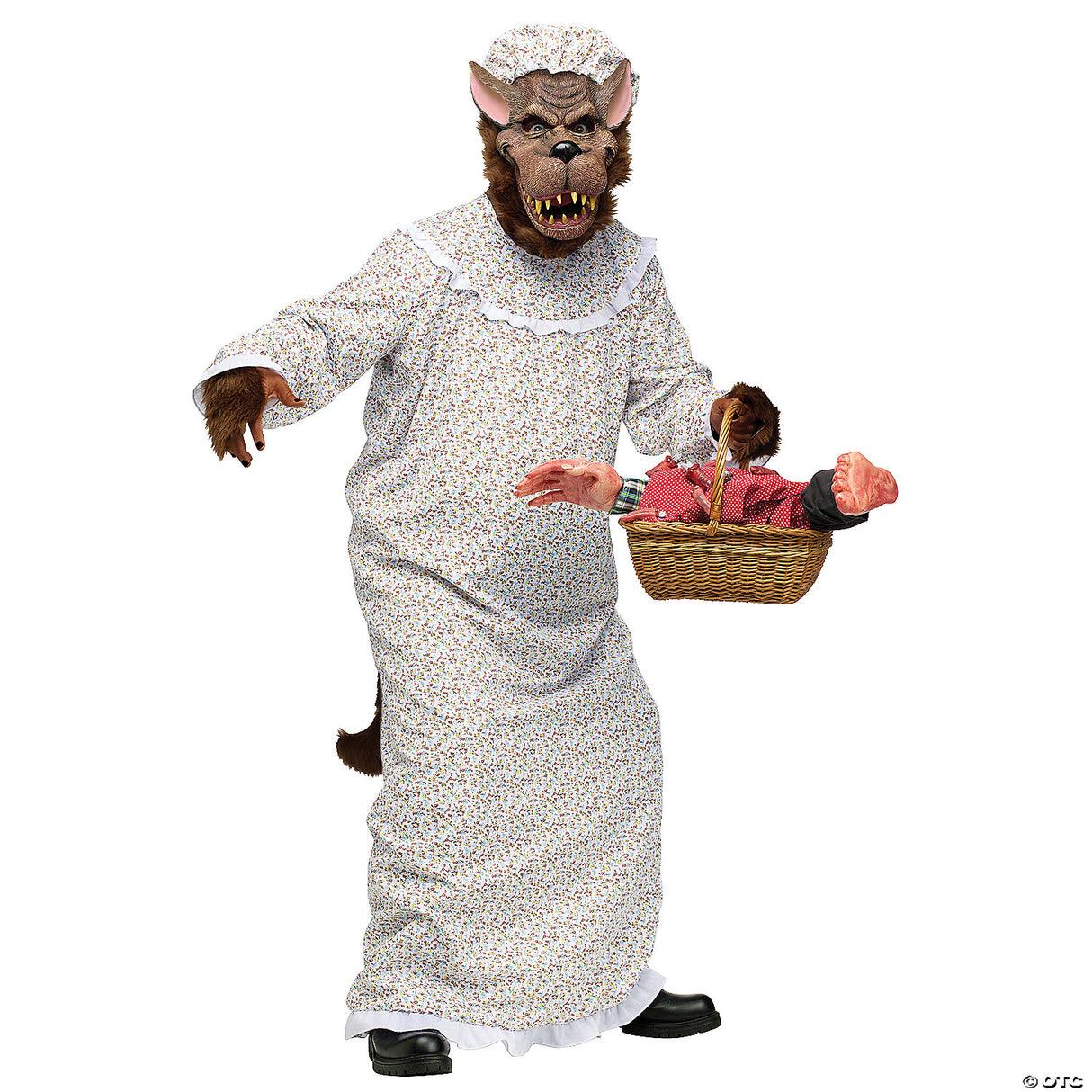 Adults Plus Size Big Bad Granny Wolf Costume