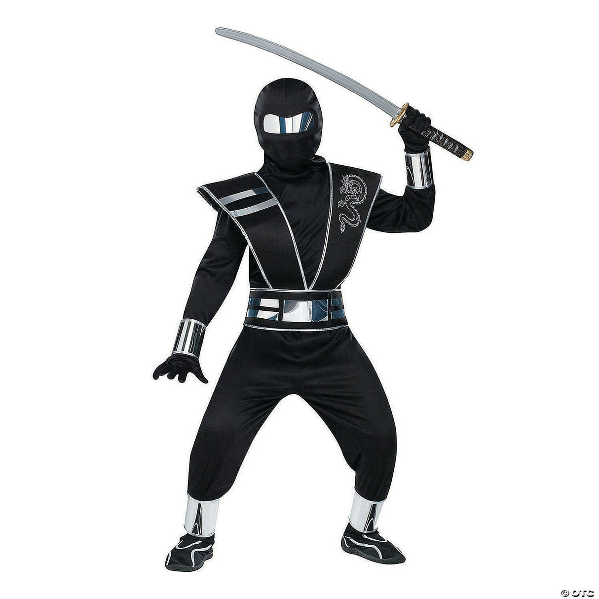SILVER MIRROR NINJA CHLD SM 4- - Halloween Costume Cosplay & Party Outfit Kids