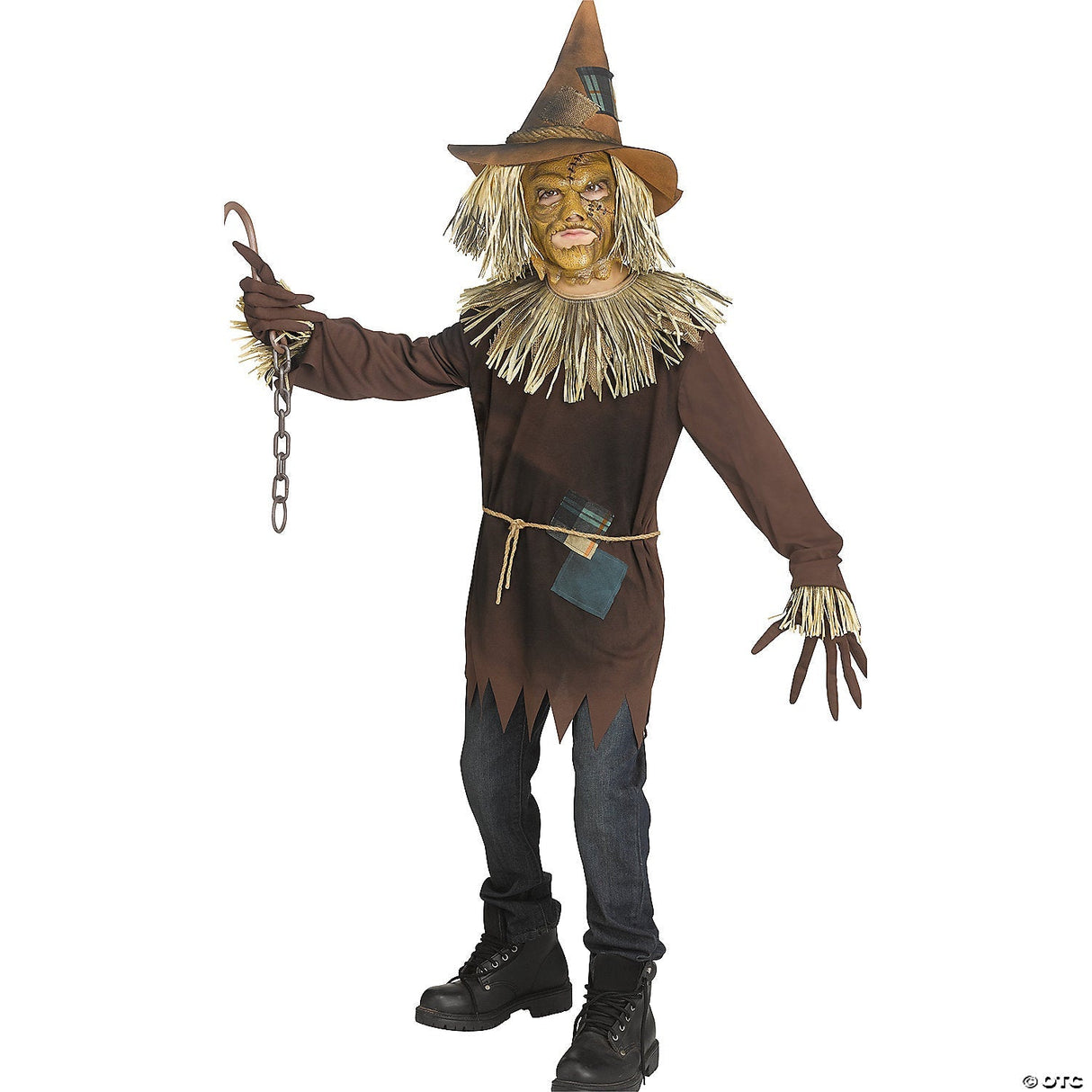 EVIL SCAR-CROW CHLD MD 8-10 - Halloween Costume Cosplay & Party Outfit For Kids