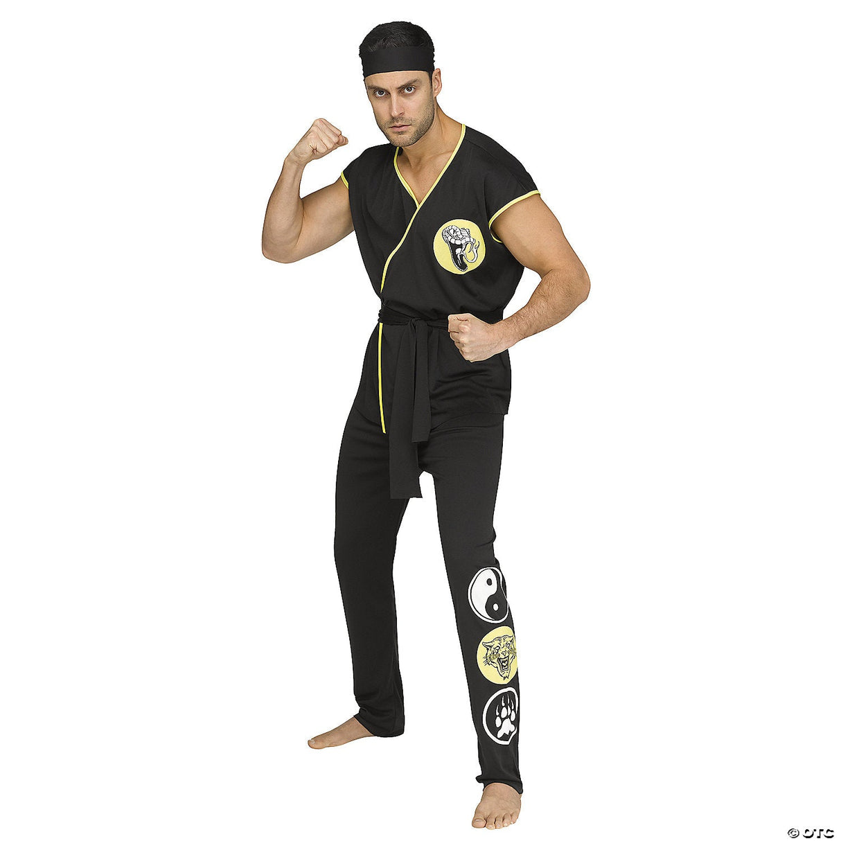 Adults Karate Gi Costume – Martial Arts Fighter Halloween Cosplay Party Outfit