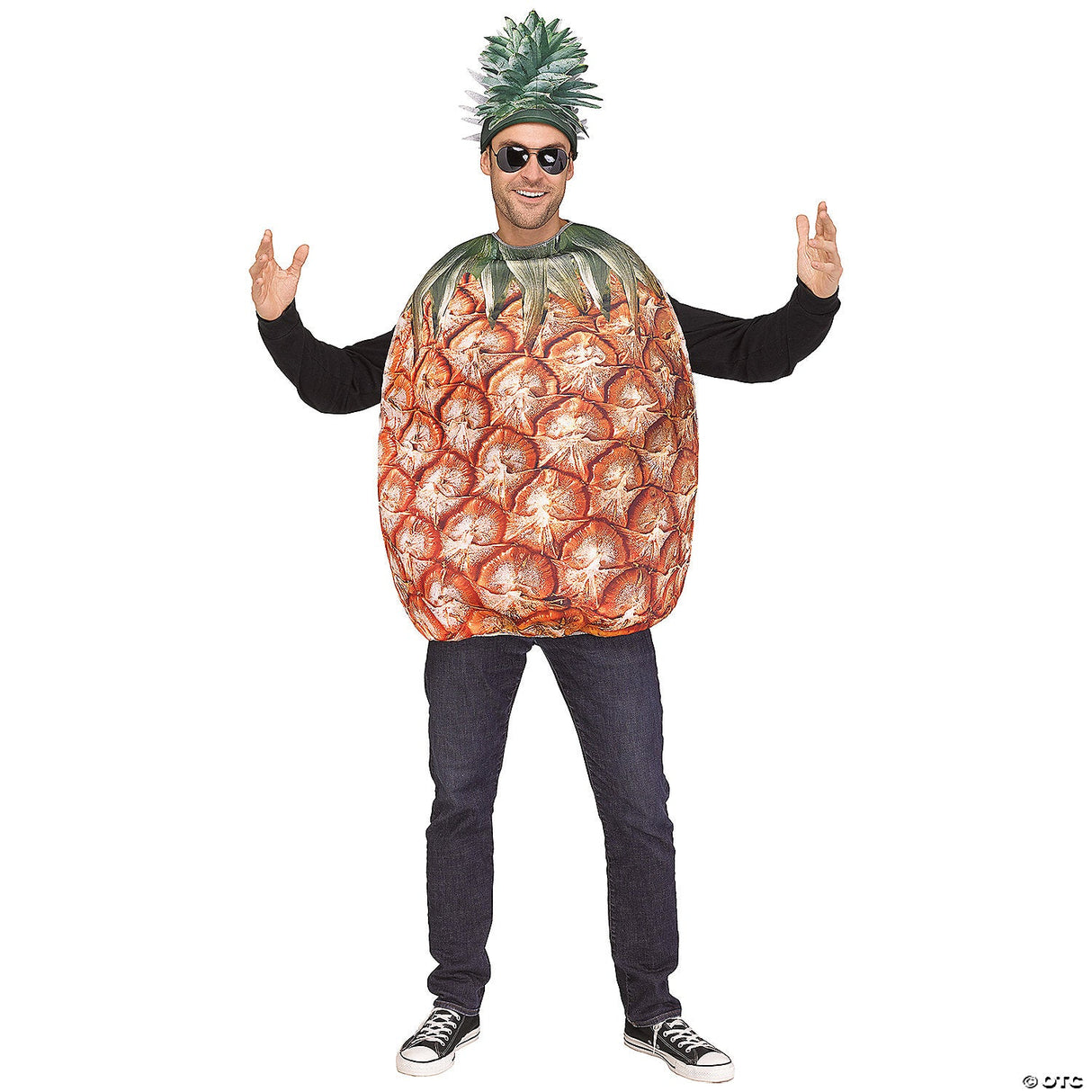 Adults Pineapple Costume – Funny Tropical Fruit Halloween Cosplay Party Outfit