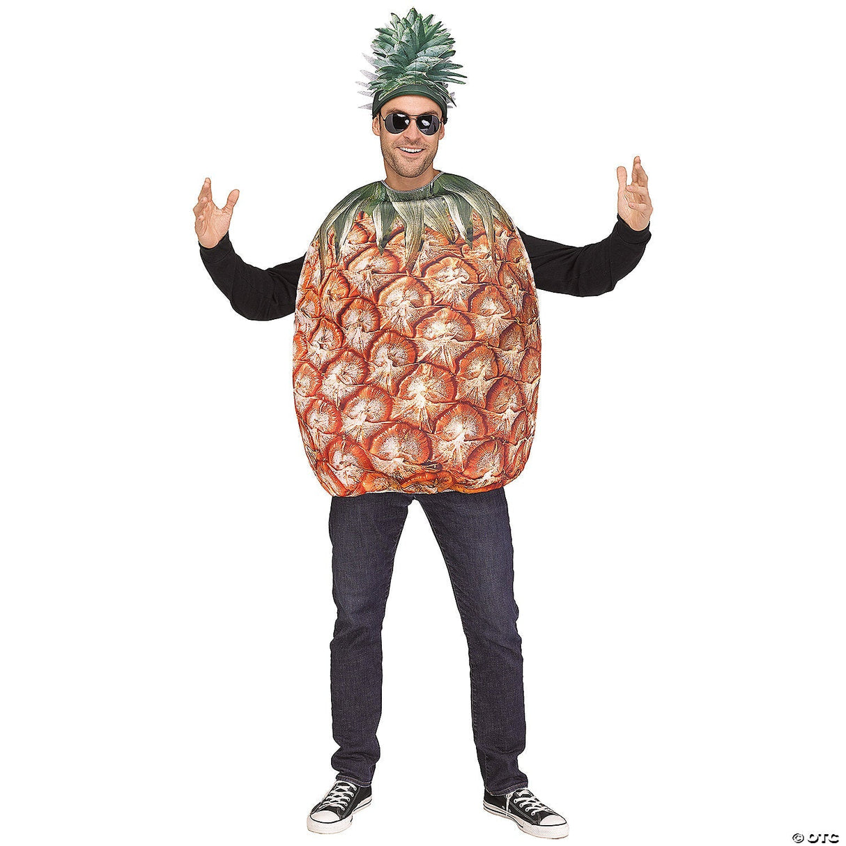 Adults Pineapple Costume – Funny Tropical Fruit Halloween Cosplay Party Outfit