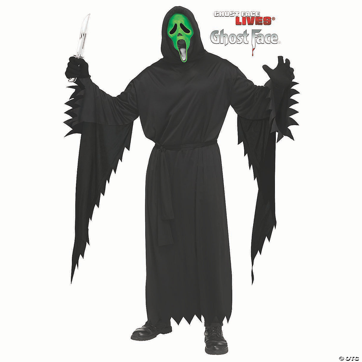Adlt Ghost Face Fluorescent Grn
