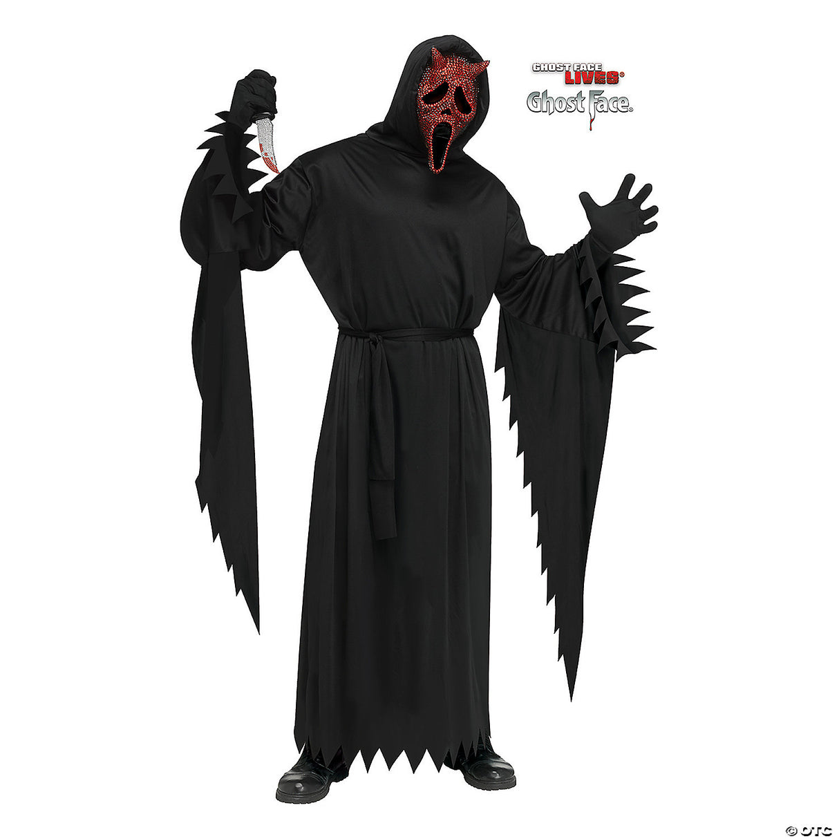 Adlt Devil Face Bling Costume
