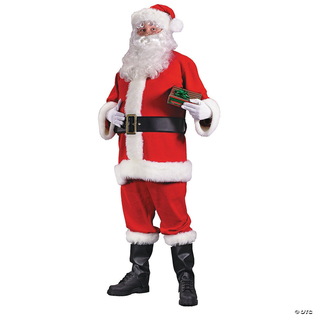 Adult Economy Santa Suit Costume – Classic Red Christmas Holiday Party Outfit