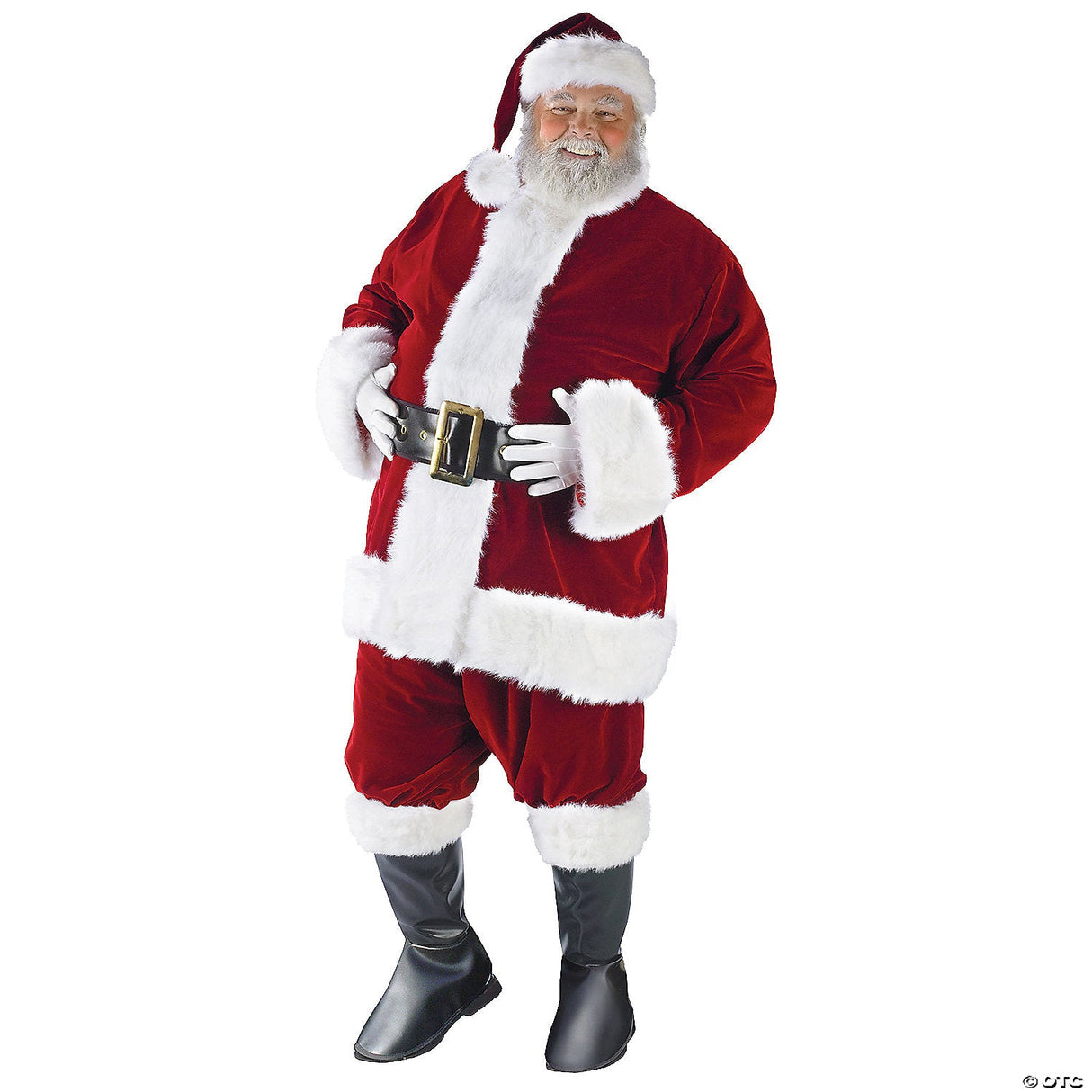 Adult Ultra Velvet Santa Suit Costume – Deluxe Christmas Holiday Outfit for Men