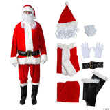 Men's Complete Velour Santa Suit Costume