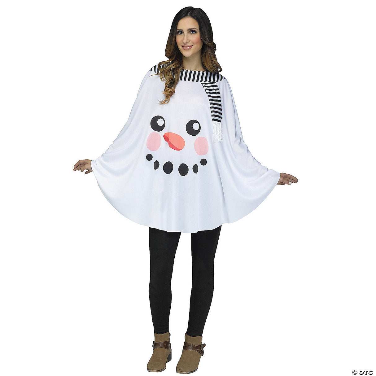 Women’s Snowman Poncho – Cute Christmas Holiday Costume