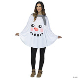 Women’s Snowman Poncho – Cute Christmas Holiday Costume