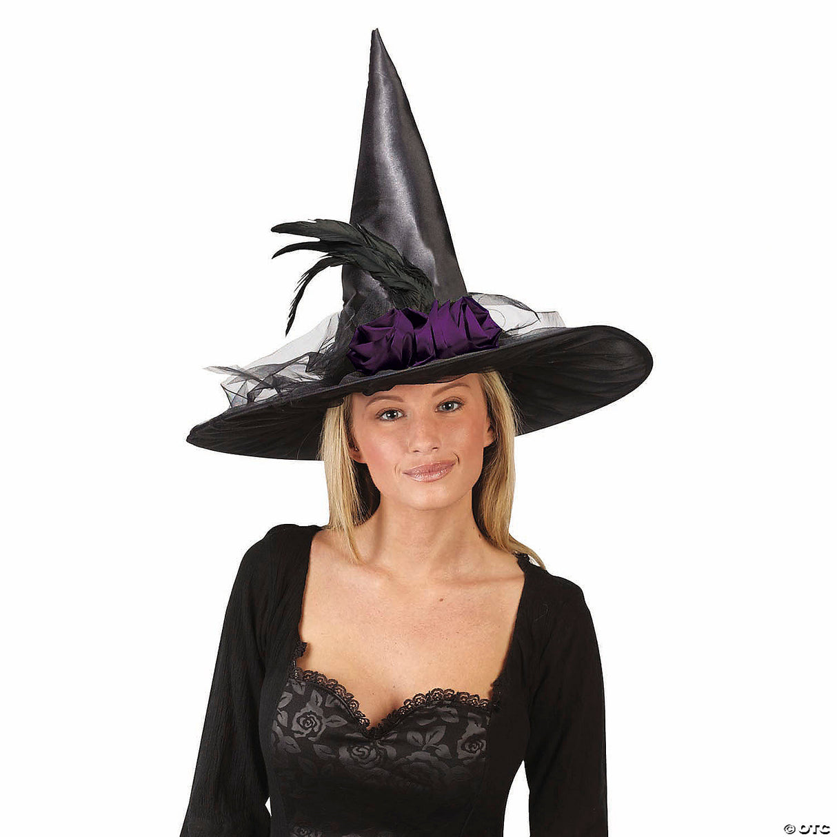 Blk Witch Hat Prpl Rose