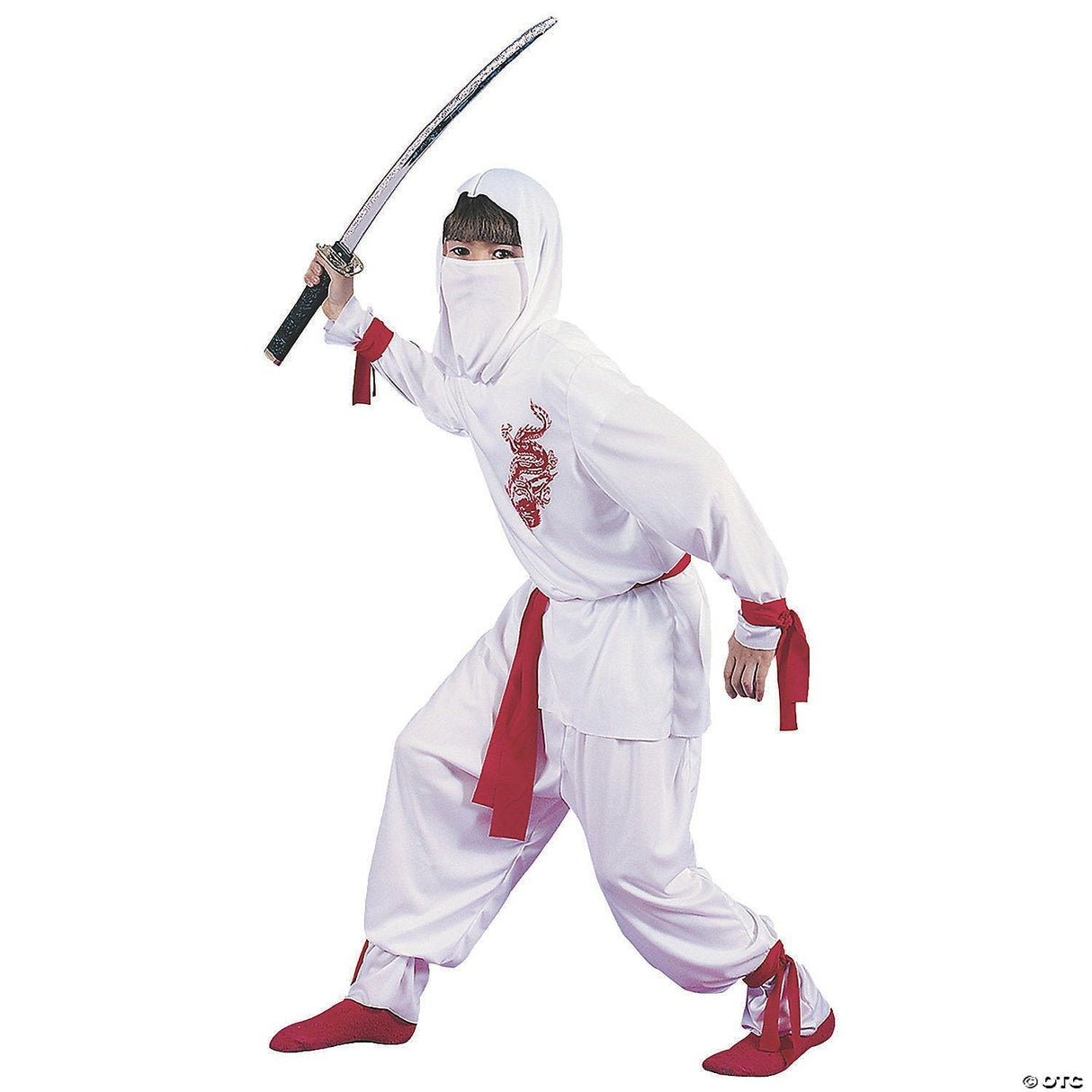 WHITE NINJA DLX CHILD SML - Halloween Costume Cosplay & Party Outfit For Kids