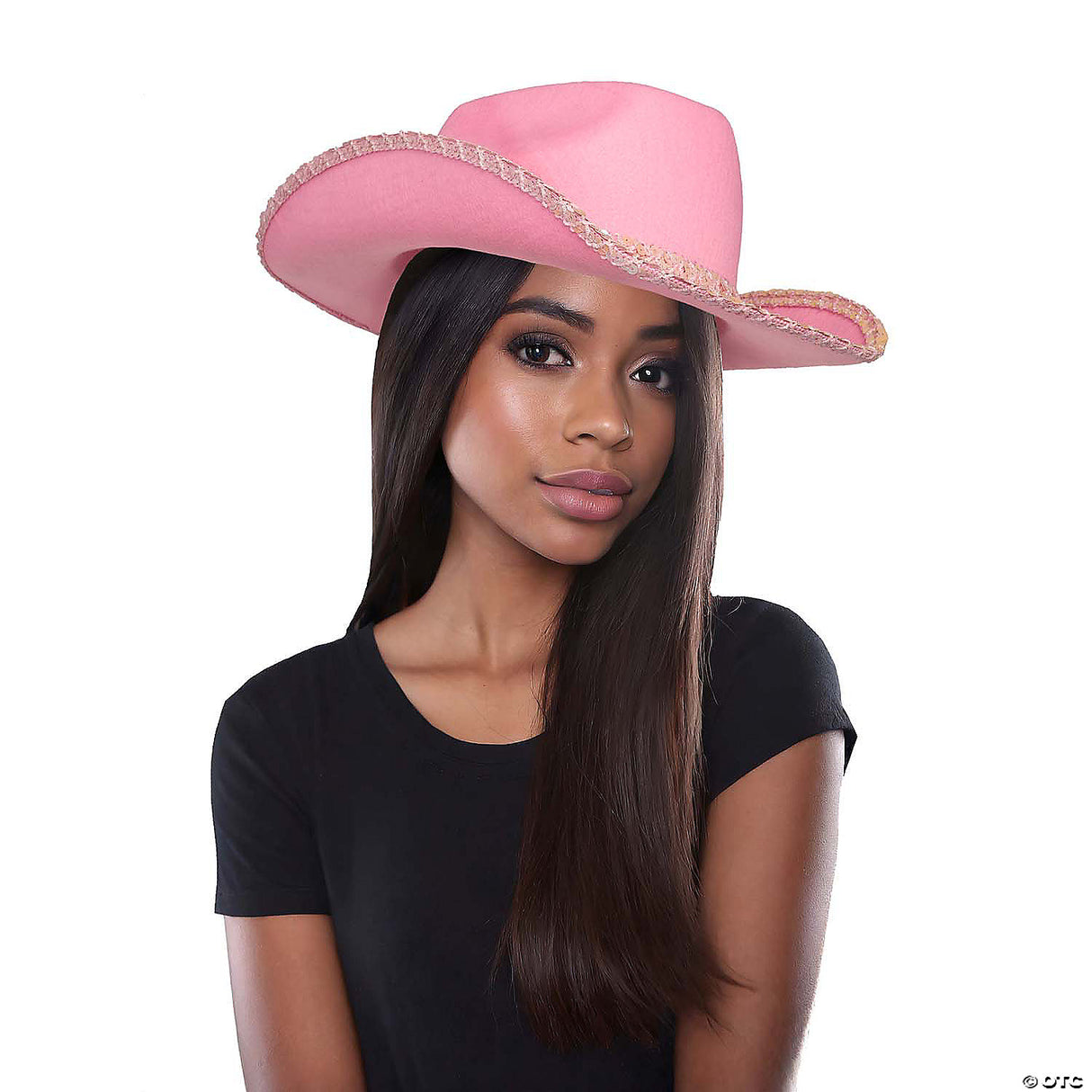 Pink Sequin Cowboy Hat - Halloween Costume Outfit Dress Up Party