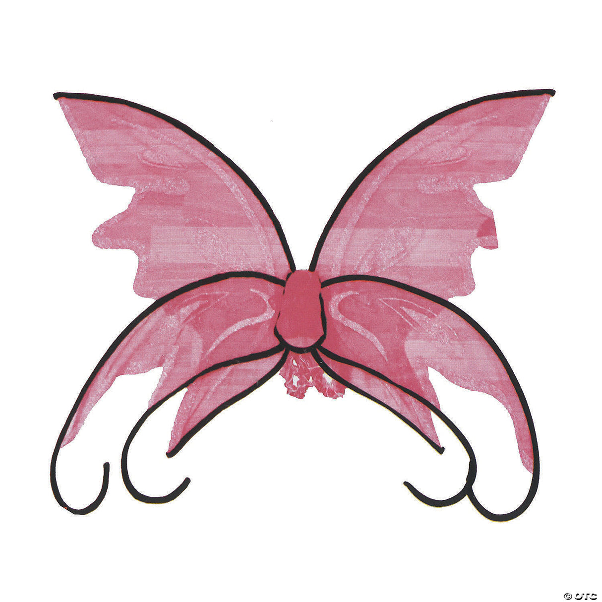 WINGS BUTTERFLY PINK W/BLK TRM