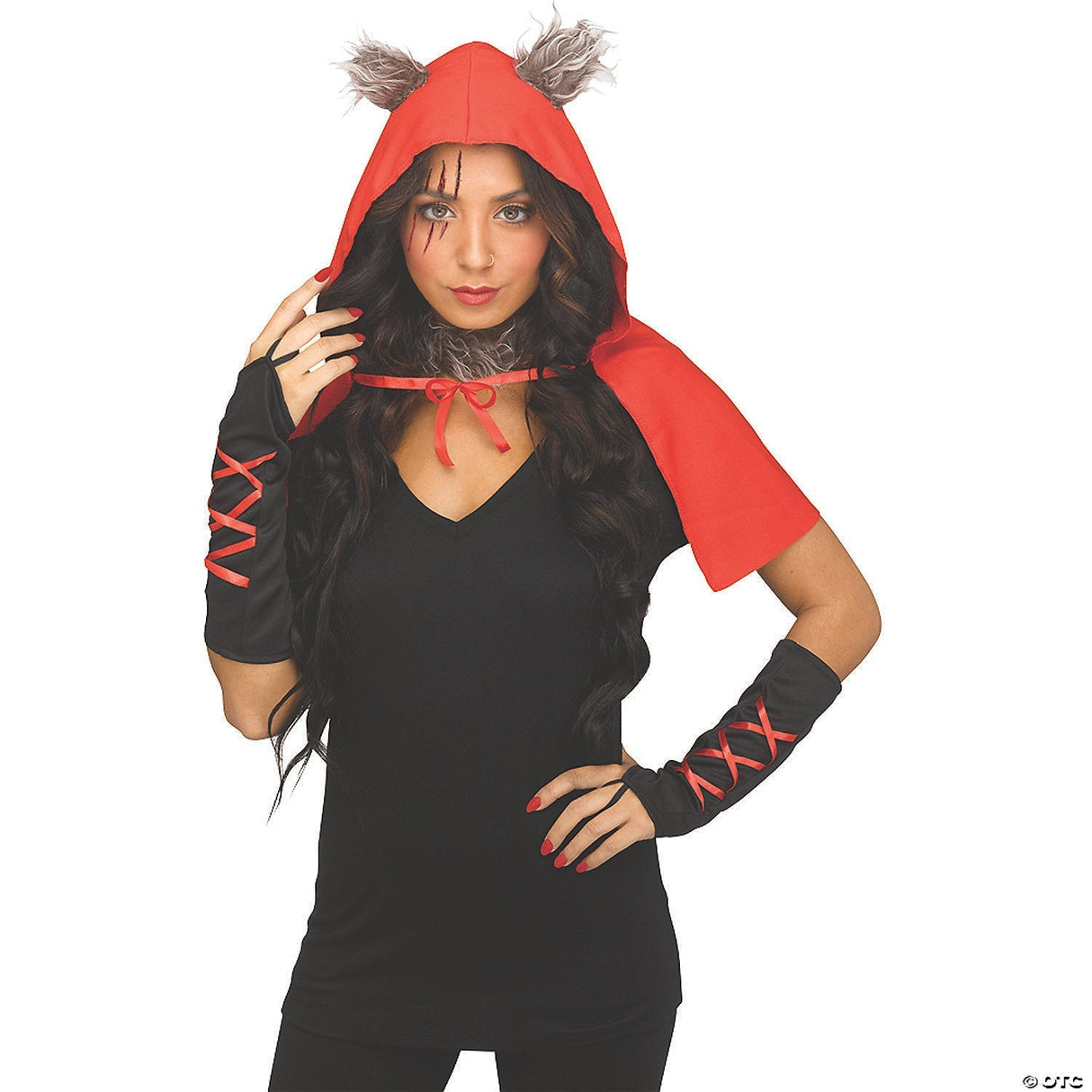 Adults Enchanted Woods Red Hood Instant Kit – Halloween Costume Accessory Set