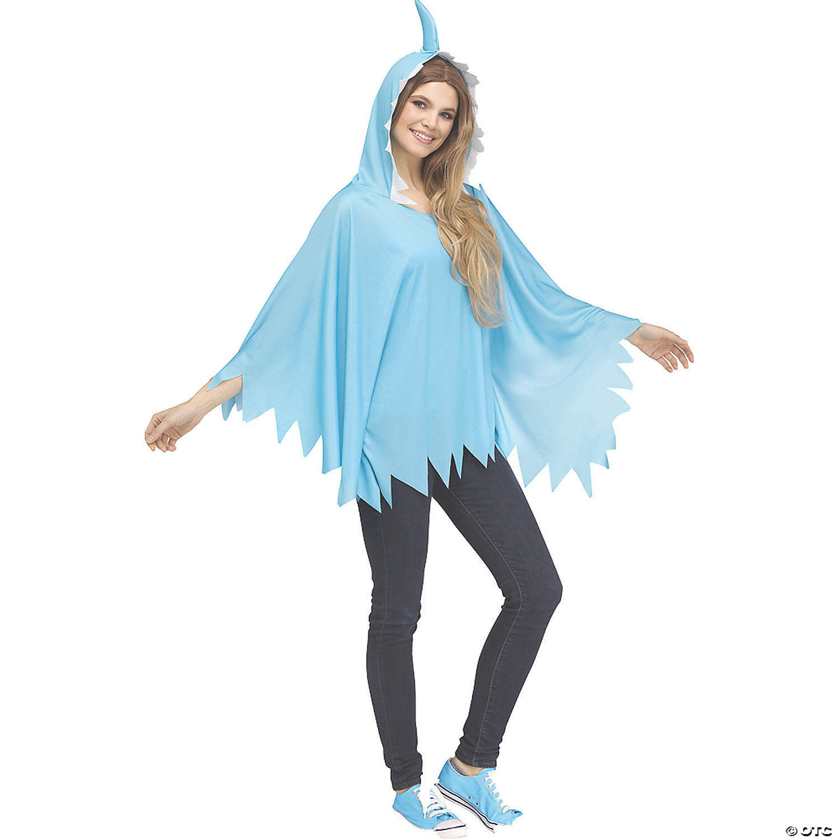 SHARK PONCHO ADULT - BLUE