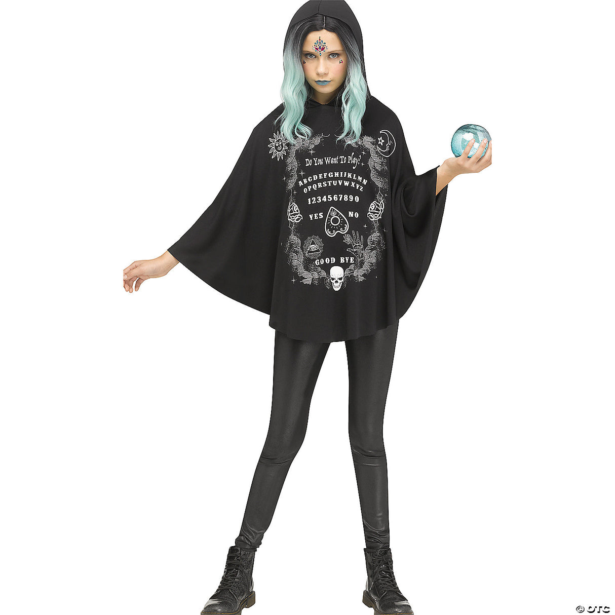 Spirit Board Hooded Girl's Poncho