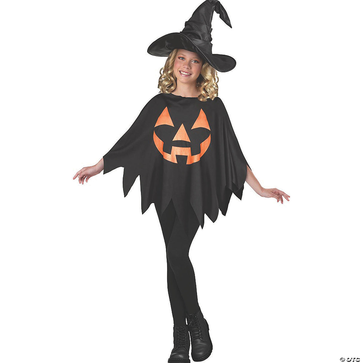 Kids Jack-o-lantern Poncho