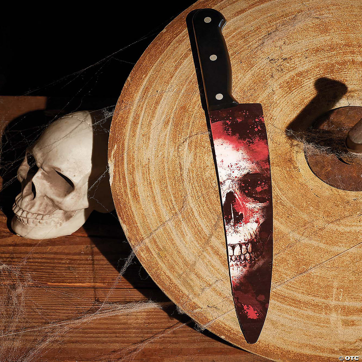 Chef Knife 15 Inch Skull Graphic Blade