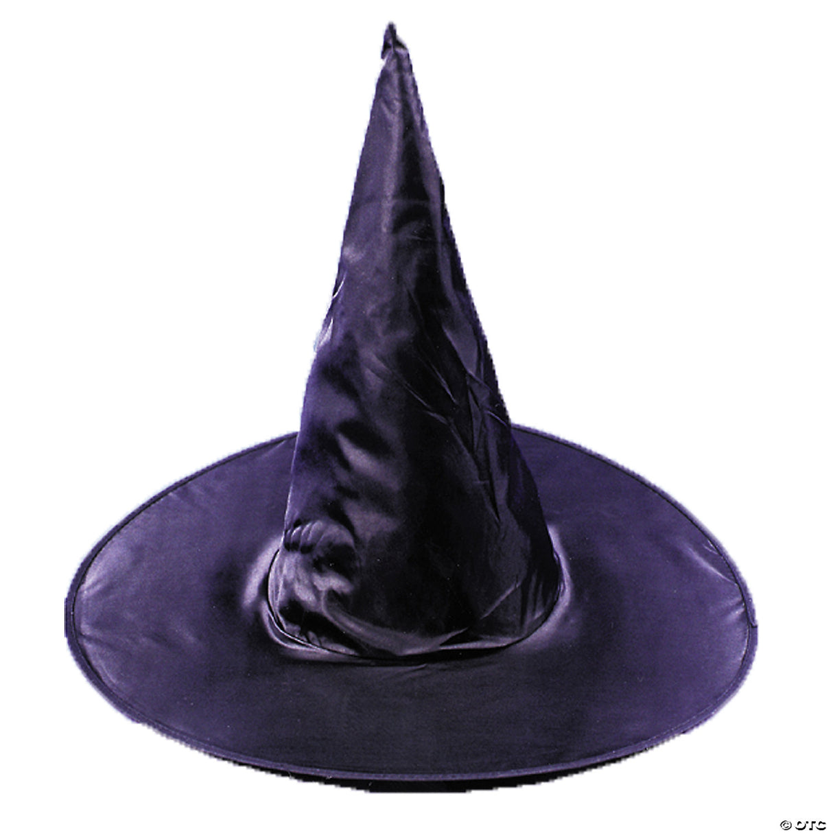 Adults Black Taffeta Witch Hat