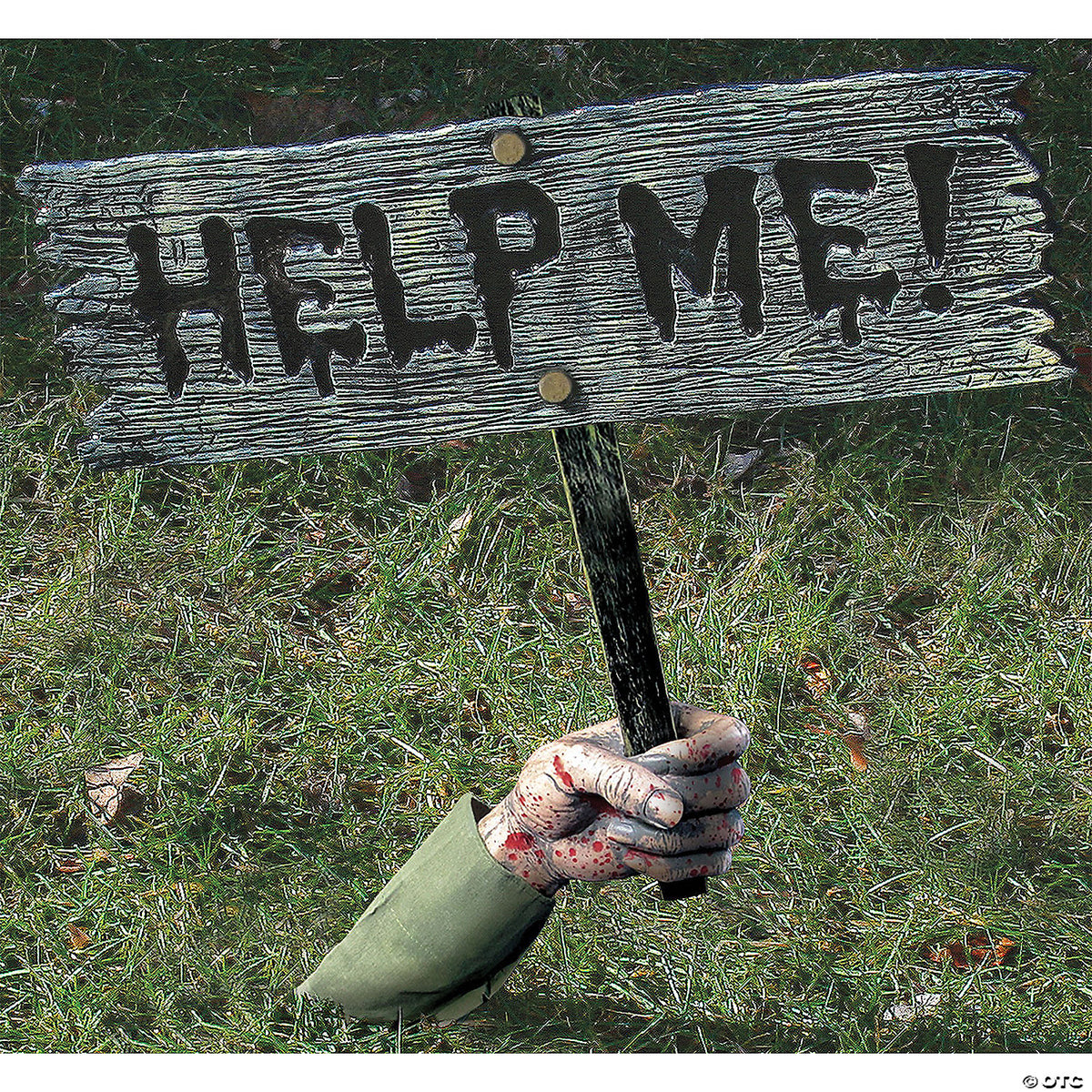 Below Me Sign Warning From Below Help Me Sign - Halloween Decoration Party Prop ...