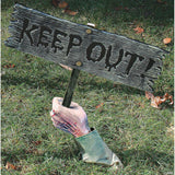 Keep Out Zombie Groundbreaker Sign Decoration