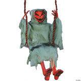 Dead Pumpkin On Swing Prop