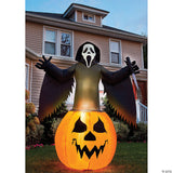 6' Ghost Face® Pumpkin Lawn Inflatable Decoration