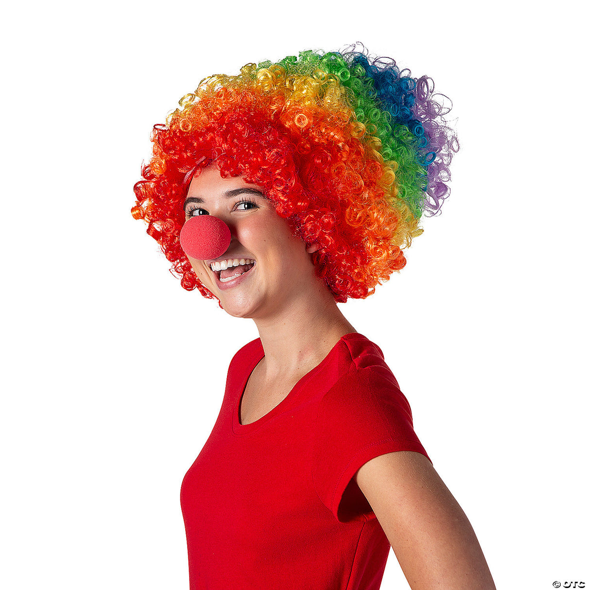 Adults Multicolor Rainbow Mega Clown Wig