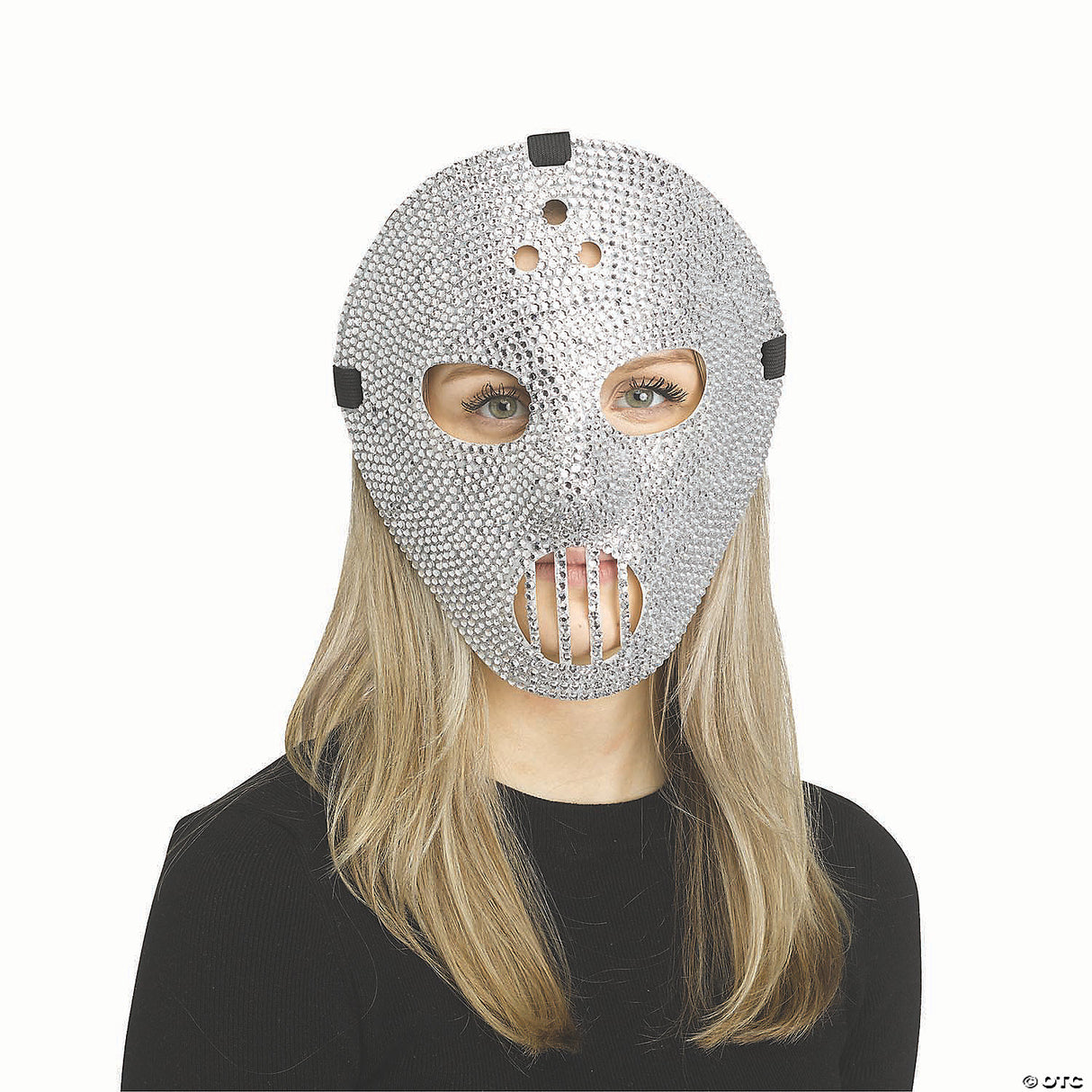 Rhinestone Hockey Mask - Halloween Mask Costume Accessory Party Cosplay