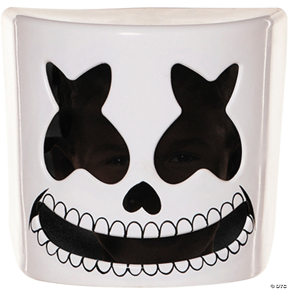Adults Marshmello Black & White Skeleton Half Mask - One Size - Halloween Mask