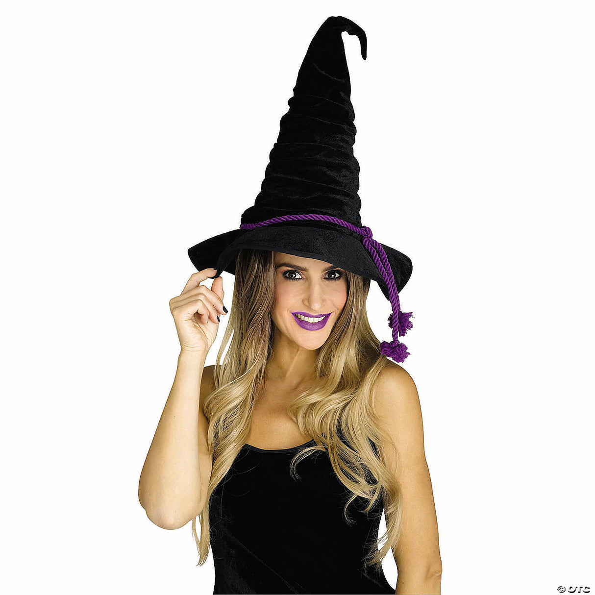 Black Velour Witch Hat
