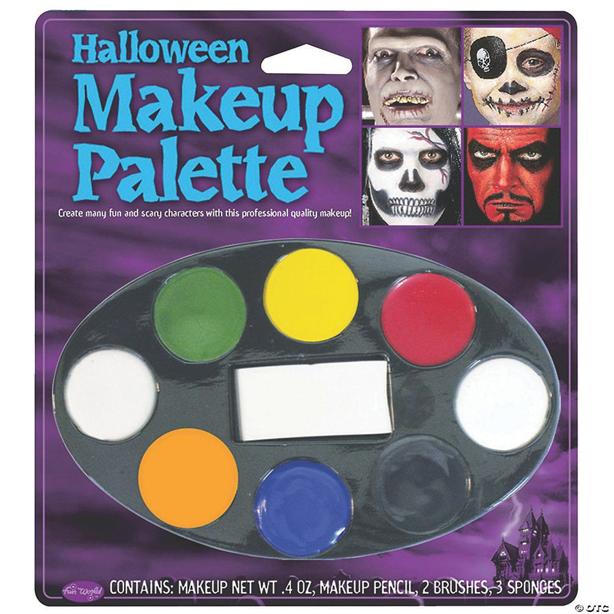 Halloween Makeup Tray 8 Colors – Face Paint Costume Party Accessory