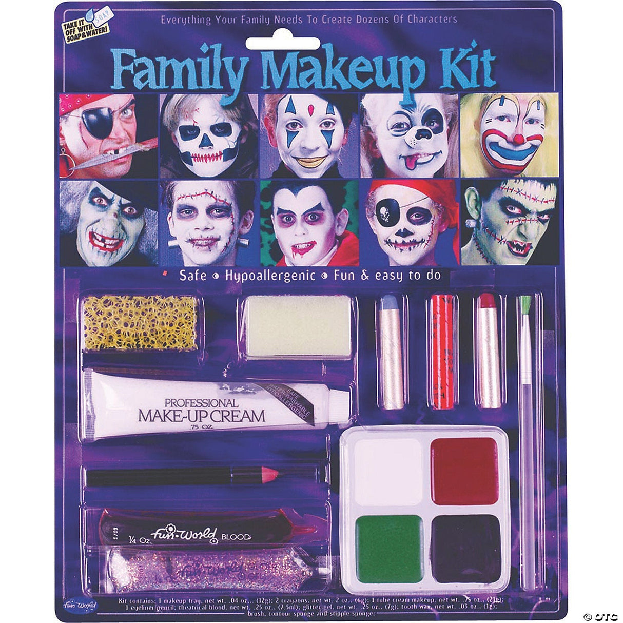 Family Halloween Makeup Kit – Face Paint Party Accessory Costume Set