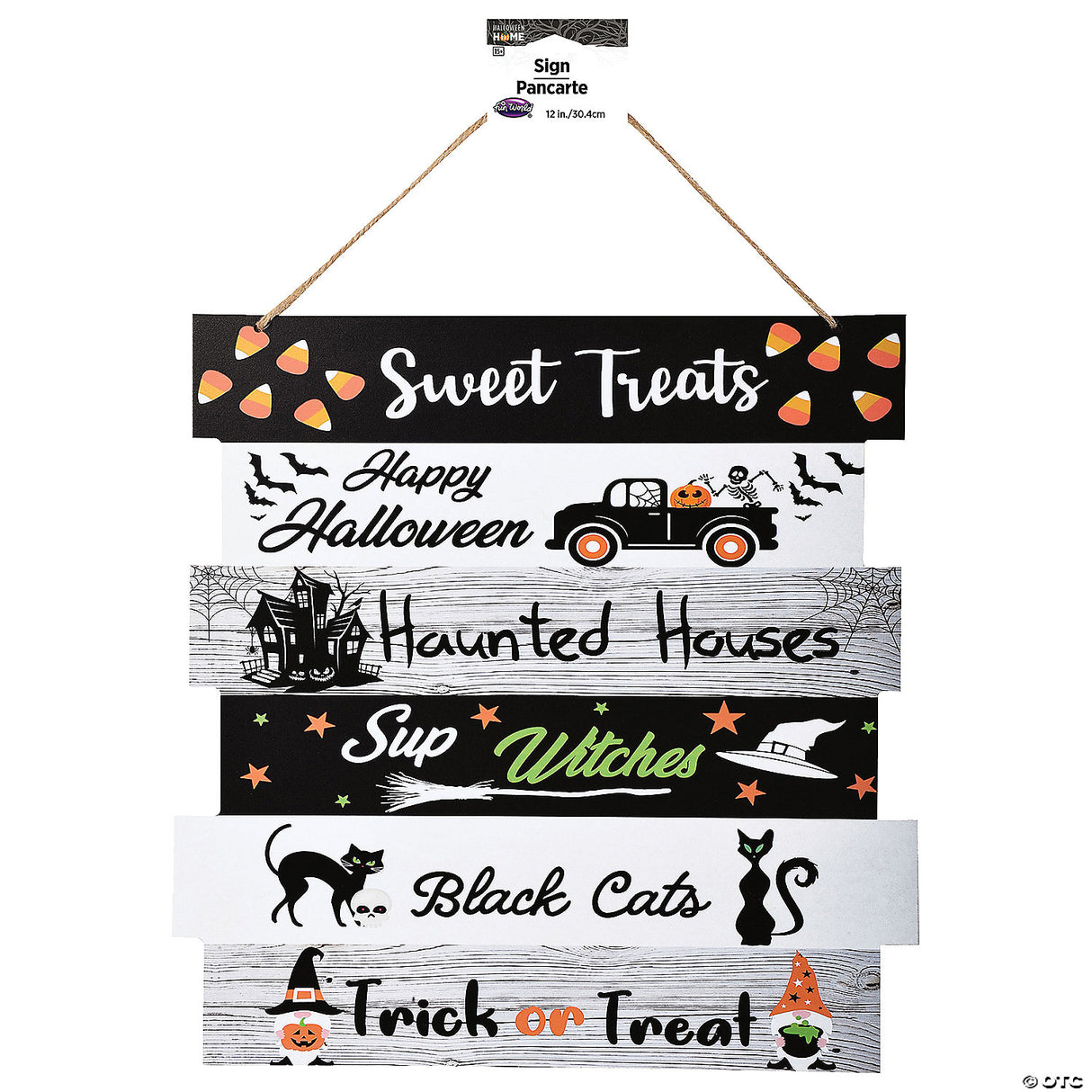 12" Wooden Home Sweet Treats Sign Halloween Decor