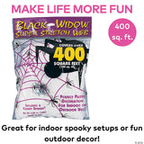 400 Sq. Ft. White Super Stretch Spider Web Halloween Decoration