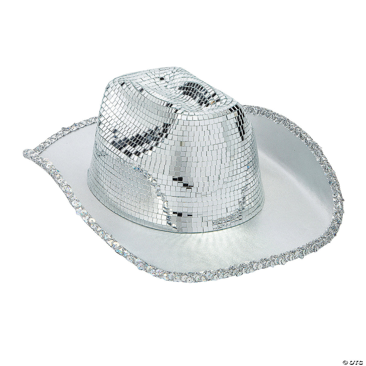 Mirrored Cowboy Hat Silver - Halloween Costume Outfit Dress Up Party