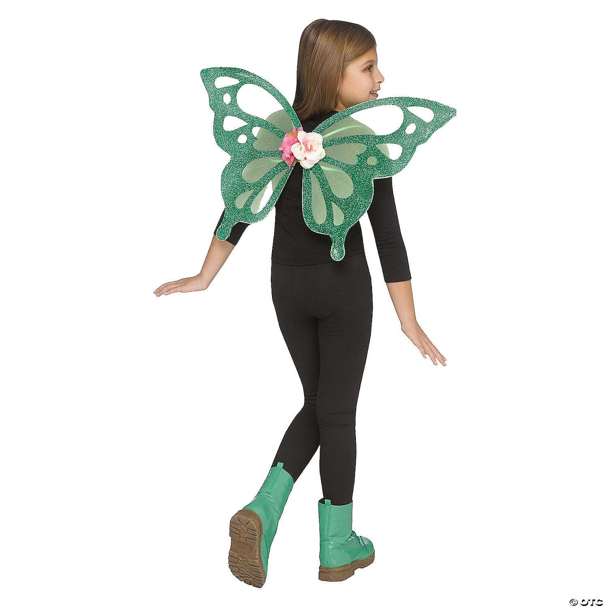Kids Green Shimmer Wings - Kids Halloween Costume Cosplay & Party Outfit