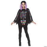 Adult Skeleton Poncho Costume Accessory