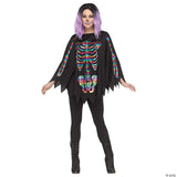Adult Skeleton Poncho Costume Accessory