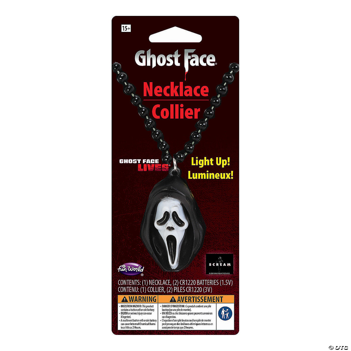 Ghostface Lightup Necklace