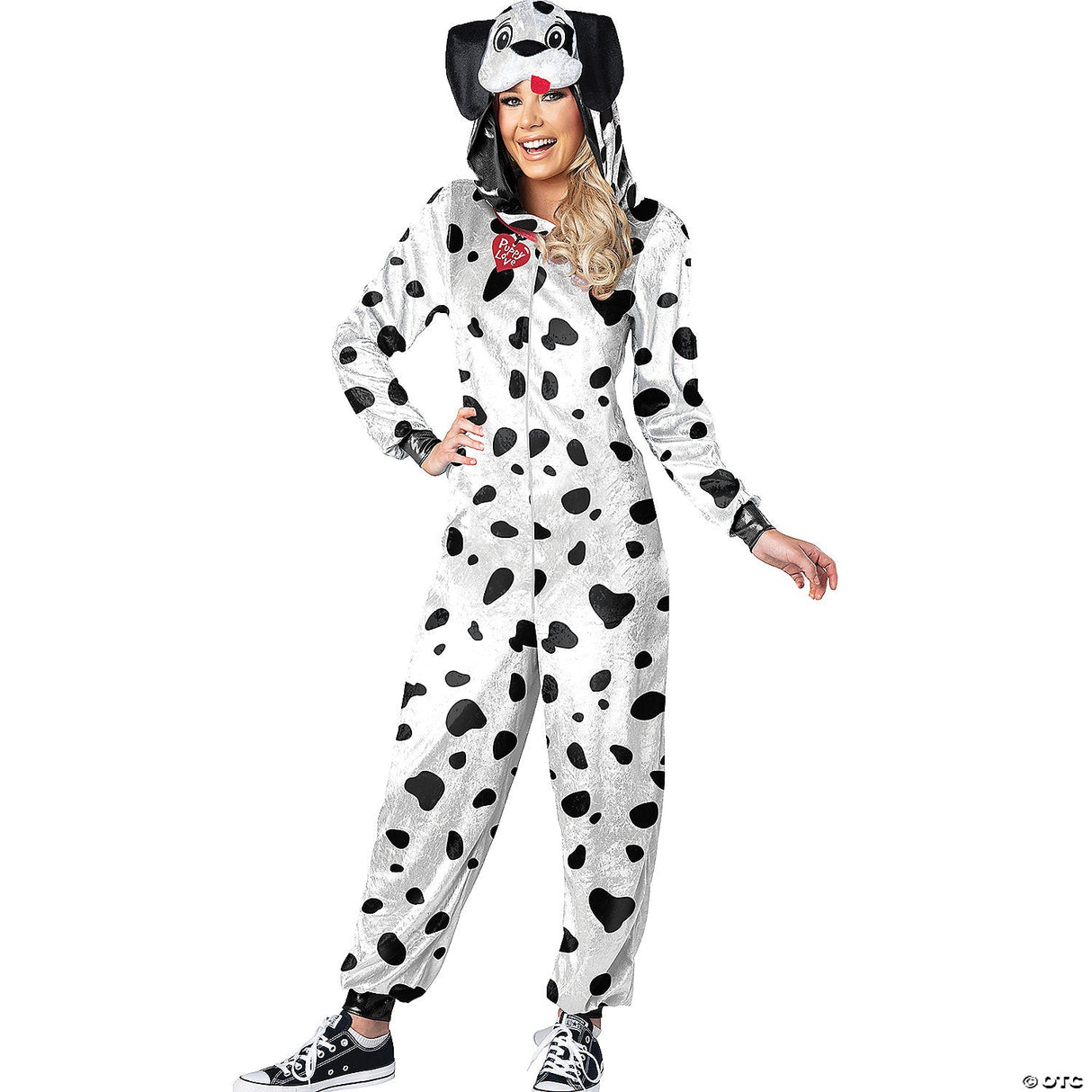 Adult Dalmatian Costume – Dog Animal Halloween Dress Up Outfit for Adults