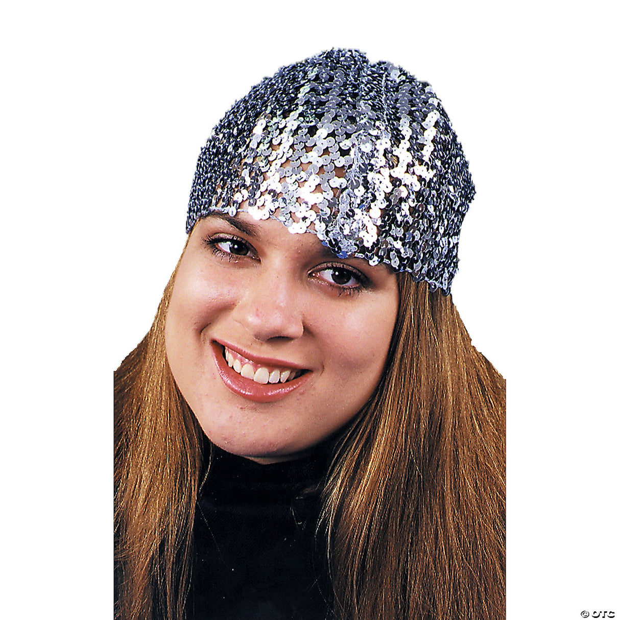 CLOCHE SEQUIN HAT-SILVER