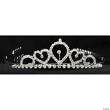 Kids Clear Rhinestone Single Point Tiara With Hearts