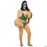 Adult Big Bikini Boobs & Butt Costume – Funny Gag Halloween Party Outfit Cosplay